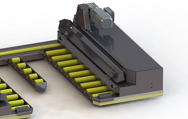 Palettenaufgabestation in eingefahrenem Zustand